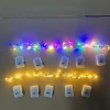 Dây đèn LED nháy 100 bóng vàng 1m, 3 chế độ, có pin - Trang trí Tết, Giáng sinh