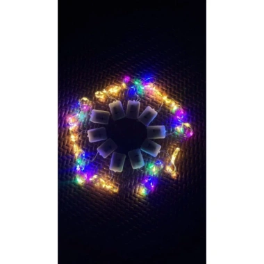 Dây đèn LED nháy 100 bóng vàng 1m, 3 chế độ, có pin - Trang trí Tết, Giáng sinh 7