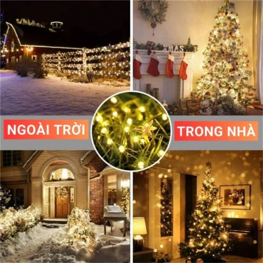 Dây đèn LED nháy 26.001 trang trí Noel, Giáng Sinh, Tết, cây thông, đào, mai, quất, ngoài trời - trong nhà – 17.000đ