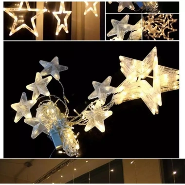 Dây đèn LED nháy cây thông Noel kiểu Rèm - Trang trí nội thất quán cafe, Giáng sinh, Tết, giảm giá 21% chỉ 79.000₫