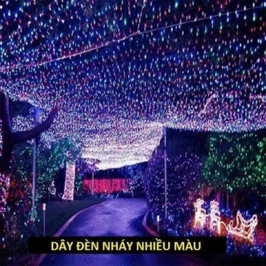 Dây Đèn LED Nháy Kim Cương 20-40m Nhiều Màu, Chống Nước IP65 - Trang Trí Noel và Tết, Giá 29.000₫