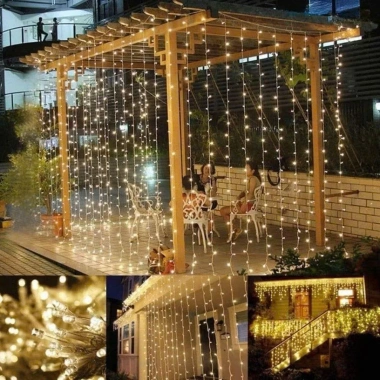 Dây Đèn LED Nháy Kim Cương Chống Nước - Trang Trí Ngoài Trời Đẹp Cho Noel Tết 6