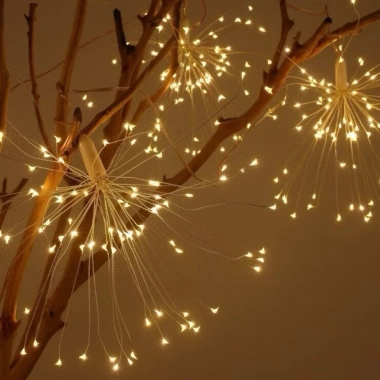 Dây Đèn LED Nháy Pháo Hoa 5 Chùm 3 Tầng 2 Tầng - Trang Trí Nhà Cửa, Giá Ưu Đãi 85k