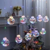 Dây đèn LED nháy rèm banh cầu tuyết Giáng Sinh Noen - Đèn cắm điện, giảm giá