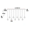 Dây đèn LED nháy rèm banh cầu tuyết Giáng Sinh Noen - Đèn cắm điện, giảm giá 8