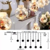 Dây đèn LED nháy rèm banh cầu tuyết Giáng Sinh Noen - Đèn cắm điện, giảm giá 9