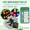 Dây Đèn LED Pha Lê 5-10m Năng Lượng Mặt Trời Chống Nước 8 Kiểu Nháy Trang Trí Ngoại Cảnh
