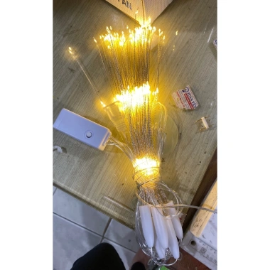 Dây đèn LED pháo hoa 3m bộ 5 dây ánh sáng vàng đa màu, trang trí lễ Tết giảm giá