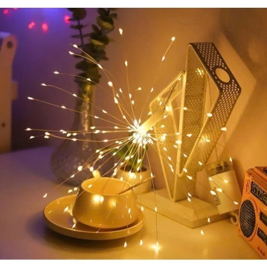 Dây đèn LED pháo hoa 3m bộ 5 dây ánh sáng vàng đa màu, trang trí lễ Tết giảm giá 9 Dây đèn LED pháo hoa 3m bộ 5 dây ánh sáng vàng đa màu, trang trí lễ Tết giảm giá 9