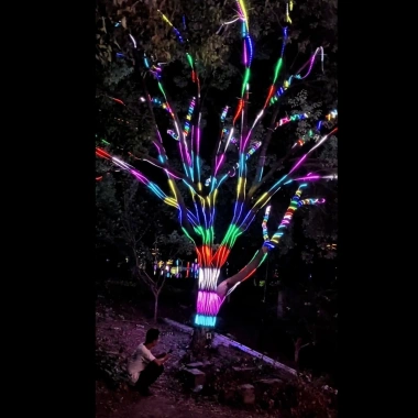Dây đèn LED quấn cây trang trí đa màu, 300 nháy hiệu ứng, giảm giá 345k