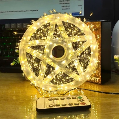 Dây đèn LED rẻ cây 20‑100m, chớp nháy, ánh sáng trắng‑vàng – Giá chỉ 225.000đ 2