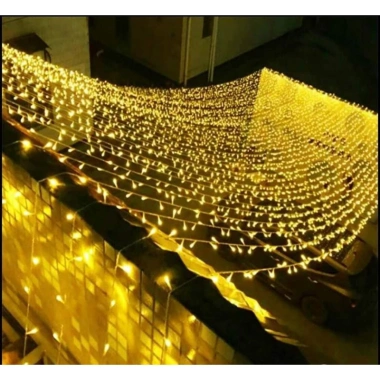 Dây đèn LED rèm 3x3m 6x3m 24 sợi nháy 8 chế độ trang trí Tết Noel giá 119.000 VND