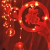 Dây đèn LED rèm lồng đỏ may mắn, trang trí Tết, chống thấm ngoài trời, 165k 3