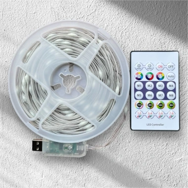 Dây đèn LED RGB nháy USB 10-20m 16 triệu màu, nháy theo nhạc, chống nước, điều khiển remote - Giá chỉ 69.899₫ 3