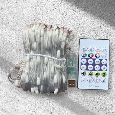 Dây đèn LED RGB nháy USB 10-20m 16 triệu màu, nháy theo nhạc, chống nước, điều khiển remote - Giá chỉ 69.899₫ 4