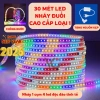 Dây đèn LED SMD2.835 bọc nhựa sắc màu 5‑30m chống nước, tặng nguồn 220V, hắt trần