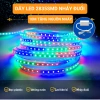 Dây đèn LED SMD2.835 bọc nhựa sắc màu 5‑30m chống nước, tặng nguồn 220V, hắt trần 9