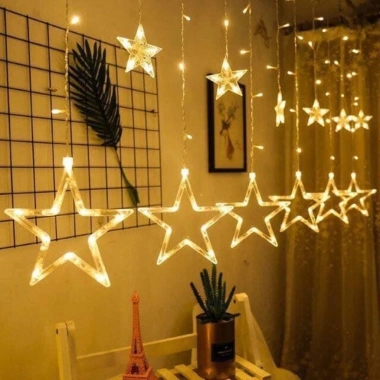 Dây đèn LED thả 10 ngôi sao nháy đa màu - Trang trí Noel, Giáng sinh, tiệc Năm Mới, giá 39.000đ