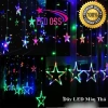 Dây đèn LED thả 12 ngôi sao nháy đa màu - Trang trí Noel, gia đình, quán, chúc mừng Năm Mới, giảm còn 89.000