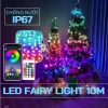 Dây Đèn LED Thông Minh 16 Triệu Màu Noel Tết Nháy Theo Nhạc App Remote 100k 8