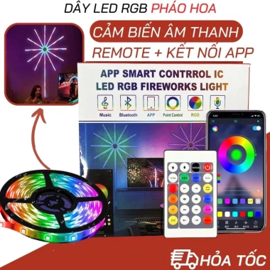 Dây Đèn Led Tỏa Hoa Dán Tường Noen 16 Màu Cảm Biến Âm Thanh Nháy Theo Nhạc 200.000₫