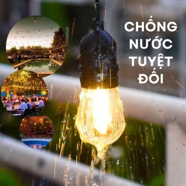 Dây đèn LED trang trí ngoài trời chống nước 5-20m - Decor quán ăn, cà phê, trà sữa, sân vườn, giảm giá 59k 8