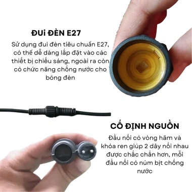 Dây đèn LED trang trí ngoài trời chống nước 5-20m - Decor quán ăn, cà phê, trà sữa, sân vườn, giảm giá 59k 9