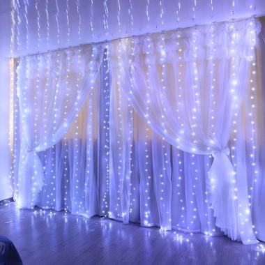 Dây Đèn LED Treo Rèm Cửa 3mx3m - Điều Khiển Từ Xa 13 Phím, Giá 62.699 VND