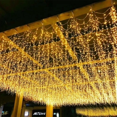 Dây Đèn Nháy Kim Cương 40m Nhiều Màu - Chống Nước, Đèn Led Ngoài Trời, Cây Thông Noel, Tết 7