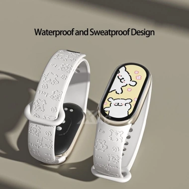 Dây Đeo 3D Laser Dập Nổi Silicon cho Xiaomi Mi Band 5-10 - Giá chỉ 32.000đ, Thay Thế Dễ Dàng, Siêu Bền 4