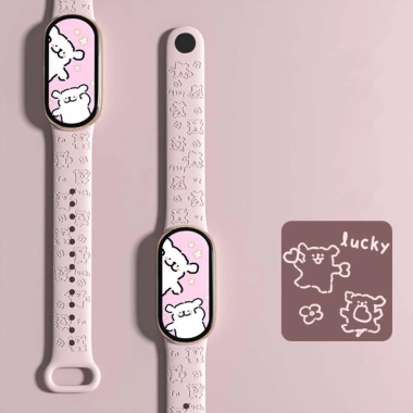 Dây Đeo 3D Laser Dập Nổi Silicon cho Xiaomi Mi Band 5-10 - Giá chỉ 32.000đ, Thay Thế Dễ Dàng, Siêu Bền 7