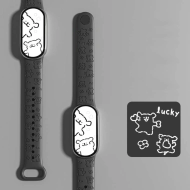 Dây Đeo 3D Laser Dập Nổi Silicon cho Xiaomi Mi Band 5-10 - Giá chỉ 32.000đ, Thay Thế Dễ Dàng, Siêu Bền 8