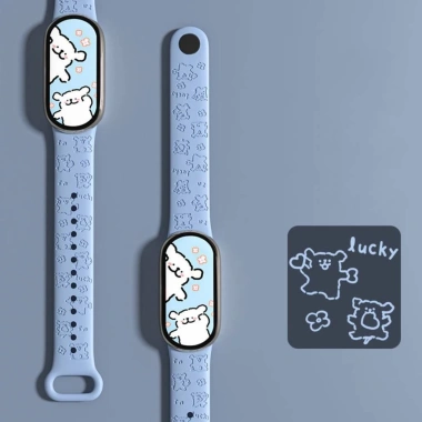 Dây Đeo 3D Laser Dập Nổi Silicon cho Xiaomi Mi Band 5-10 - Giá chỉ 32.000đ, Thay Thế Dễ Dàng, Siêu Bền 10