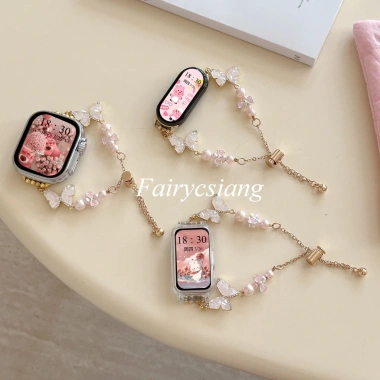 Dây đeo bướm hồng ngọc trai cho Huawei và Honor Band - Giá chỉ 123.200₫ 5 Dây đeo bướm hồng ngọc trai cho Huawei và Honor Band - Giá chỉ 123.200₫ 5