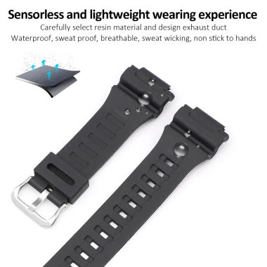 Dây Đeo Cao Su 18mm YIFILM Thay Thế Đồng Hồ Casio W‑S200H 215 216H 5.208 SGW‑300H 400H - Giá chỉ 79.550₫ 8