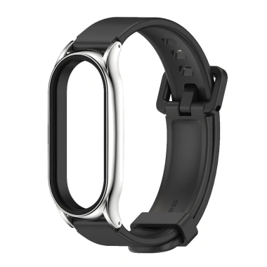 Dây Đeo Cao Su Mi Band 10-3 Mặt Kim Loại, Khung Thép Không Gỉ, Mềm Hơn Dây Z, CHÍNH HÃNG