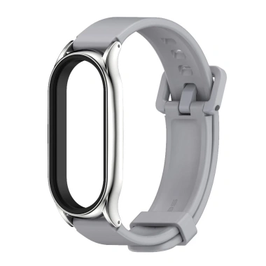 Dây Đeo Cao Su Mi Band 10-3 Mặt Kim Loại, Khung Thép Không Gỉ, Mềm Hơn Dây Z, CHÍNH HÃNG