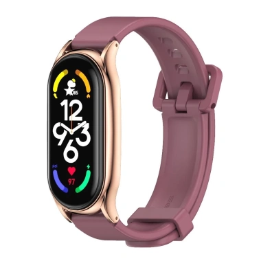 Dây Đeo Cao Su Mi Band 10-3 Mặt Kim Loại, Khung Thép Không Gỉ, Mềm Hơn Dây Z, CHÍNH HÃNG