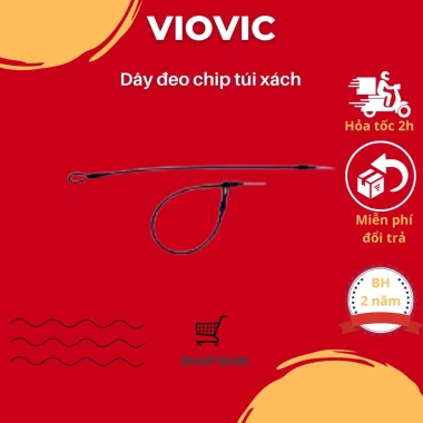 Dây đeo chip từ chống trộm cho túi xách, giày dép - hợp kim bọc nhựa đen 17cm, giá 150k