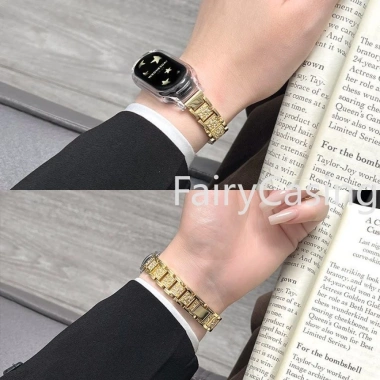 Dây đeo cổ tay 12mm kim loại không gỉ cho Xiaomi Mi Band 10/9/8/7/6/5/4/3 NFC - Vòng kim cương sang trọng
