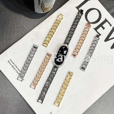 Dây đeo cổ tay 12mm kim loại không gỉ cho Xiaomi Mi Band 10/9/8/7/6/5/4/3 NFC - Vòng kim cương sang trọng 8 Dây đeo cổ tay 12mm kim loại không gỉ cho Xiaomi Mi Band 10/9/8/7/6/5/4/3 NFC - Vòng kim cương sang trọng 8
