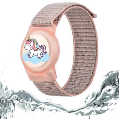 Dây đeo cổ tay AirTag chống nước cho trẻ, vòng nylon co giãn có giá đỡ, vỏ bảo vệ GPS Tracker - 29.333đ