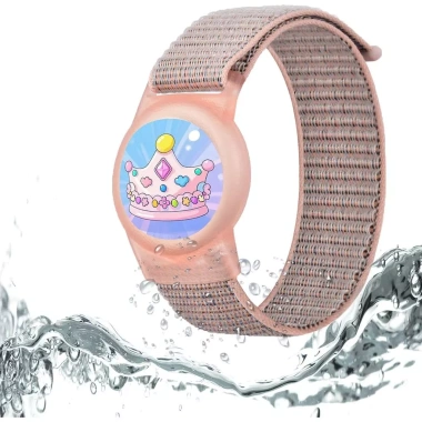 Dây đeo cổ tay AirTag chống nước cho trẻ, vòng nylon co giãn có giá đỡ, vỏ bảo vệ GPS Tracker - 29.333đ
