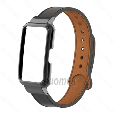 Dây đeo cổ tay da khung kim loại cho Huawei Band 10 9 8 7 6 và Honor Band 9 7 6 – Giá ưu đãi 173.635₫
