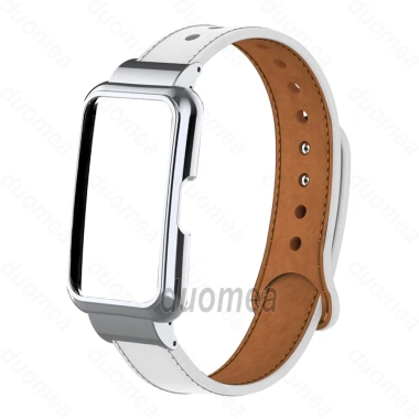 Dây đeo cổ tay da khung kim loại cho Huawei Band 10 9 8 7 6 và Honor Band 9 7 6 – Giá ưu đãi 173.635₫