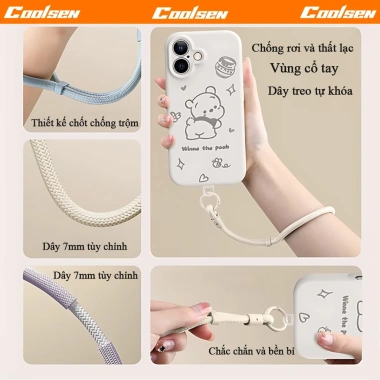 Dây đeo cổ tay đan ngắn cho ốp lưng điện thoại, không kén dòng máy - iPhone, OPPO, Samsung, Xiaomi - Giá 35.800₫