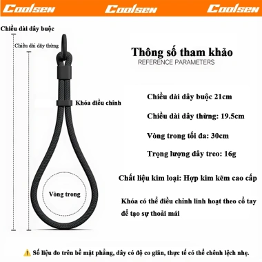 Dây đeo cổ tay đan ngắn cho ốp lưng điện thoại, không kén dòng máy - iPhone, OPPO, Samsung, Xiaomi - Giá 35.800₫