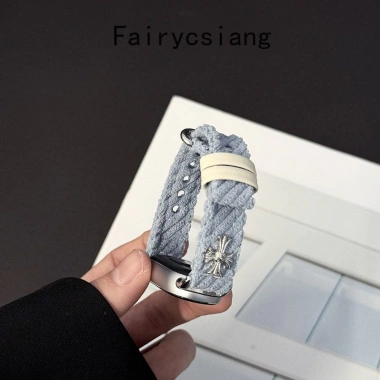 Dây đeo Corduroy thủ công cho Xiaomi 10 9 8, Band10 – Điều chỉnh, gốm, giá 111.100 4