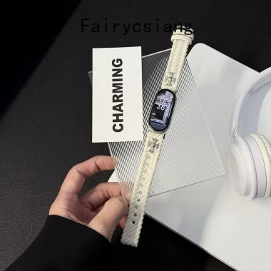 Dây đeo Corduroy thủ công cho Xiaomi 10 9 8, Band10 – Điều chỉnh, gốm, giá 111.100 8