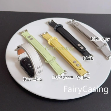Dây đeo da mỏng xanh lá cho Mi Band 10/9/8/7/6/5/4/3 – Giá 62.699₫